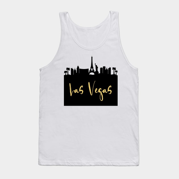 LAS VEGAS NEVADA DESIGNER SILHOUETTE SKYLINE ART Tank Top by deificusArt